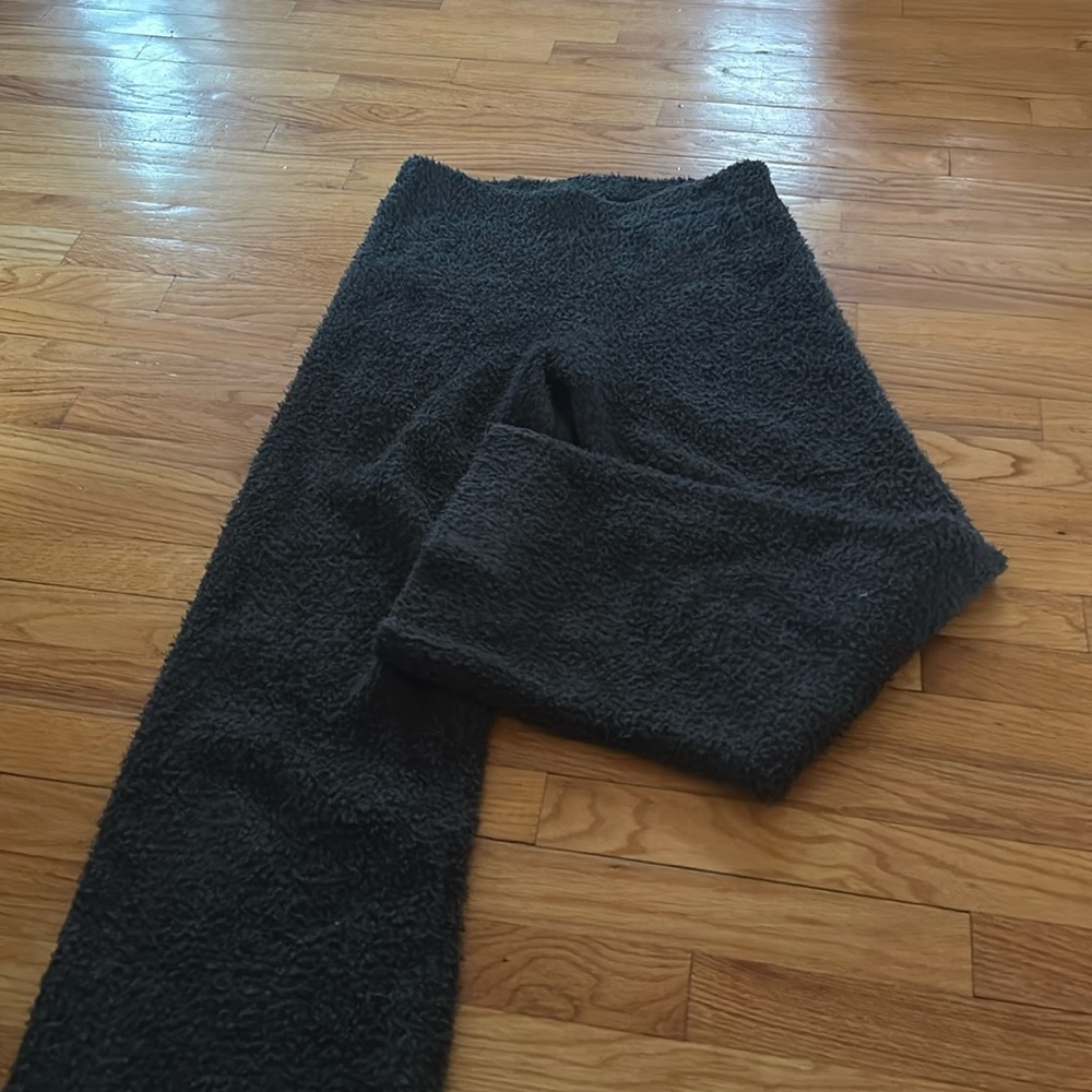 SO SOFT aerie flare fuzzy pants